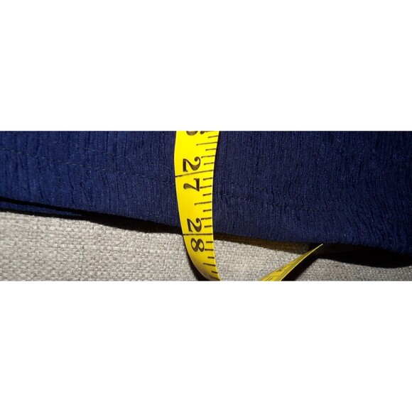Flora Dark Blue Textured Short Sleeve Shirt Pullover Top Size Med Women Vintage - Picture 8 of 10